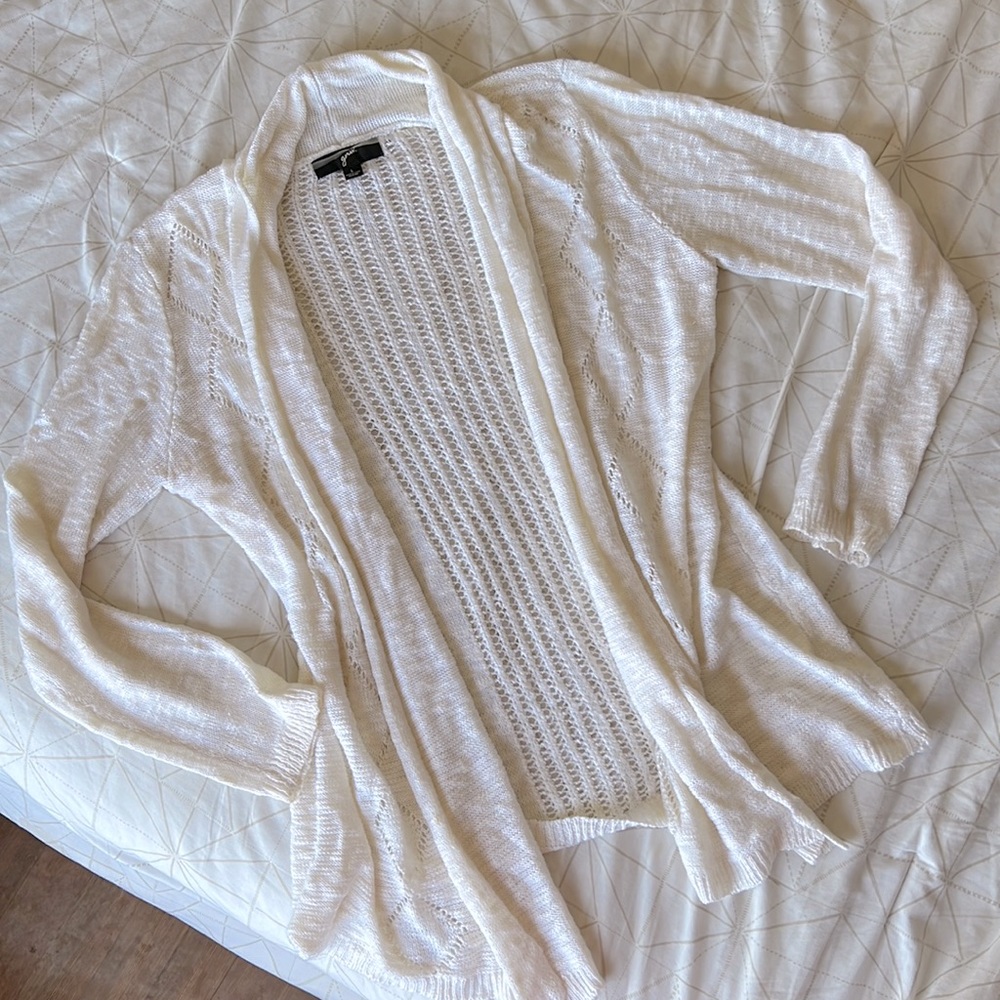 Cream cardigan, crochet
